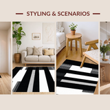 Chic Minimalist Reversible Stripes(Black)