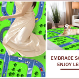 Ultra Soft Area Rug, Non Slip, Stain Resistant, Washable Area Rugs for Living Room, Bedroom, Brightly Colored Urban Grid Layout(Green)