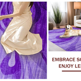 Ultra Soft Area Rug, Non Slip, Stain Resistant, Washable Area Rugs for Living Room, Bedroom, Chic Modern Pastel Fusion(Purple)