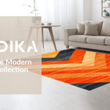 Ultra Soft Area Rug, Non Slip, Stain Resistant, Washable Area Rugs for Living Room, Bedroom, Bold Shaggy Earthy Visual Appeal(Orange)