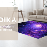 Ultra Soft Area Rug, Non Slip, Stain Resistant, Washable Area Rugs for Living Room, Bedroom, Cosmic Vibrant Celestial Pattern(Purple)