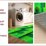 Ultra Soft Area Rug, Non Slip, Stain Resistant, Washable Area Rugs for Living Room, Bedroom, City Life 3D Playmat(Green)
