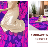 Ultra Soft Area Rug, Non Slip, Stain Resistant, Washable Area Rugs for Living Room, Bedroom, Elegant Rich Color Statements(Purple)