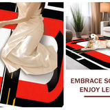 Ultra Soft Area Rug, Non Slip, Stain Resistant, Washable Area Rugs for Living Room, Bedroom, Sleek Checkered Racing Style(Black)
