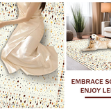 Ultra Soft Area Rug, Non Slip, Stain Resistant, Washable Area Rugs for Living Room, Bedroom, Trendy Warm-Toned Decorative Piece(Beige)