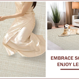 Ultra Soft Area Rug, Non Slip, Stain Resistant, Washable Area Rugs for Living Room, Bedroom, Modern Geometric Scandi Striped(Beige)