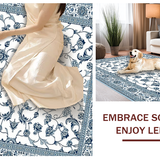 Ultra Soft Area Rug, Non Slip, Stain Resistant, Washable Area Rugs for Living Room, Bedroom, Stylish Transitional Geometric Shapes(White)