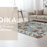 Ultra Soft Area Rug, Non Slip, Stain Resistant, Washable Area Rugs for Living Room, Bedroom, Striking Muted Palette with Tapestry(Gray)