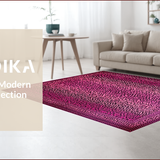 Ultra Soft Area Rug, Non Slip, Stain Resistant, Washable Area Rugs for Living Room, Bedroom, Stylish Retro Leopard Vibe(Pink)