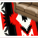 Ultra Soft Area Rug, Non Slip, Stain Resistant, Washable Area Rugs for Living Room, Bedroom, Modern Tribal Geometric Entryway Non-Shedding Carpet(Red)