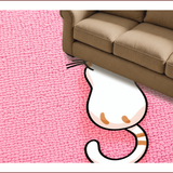 Ultra Soft Area Rug, Non Slip, Stain Resistant, Washable Area Rugs for Living Room, Bedroom, Irregular Tufted Cat Shaped Area Rug Decor(Pink)