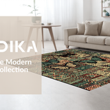 Ultra Soft Area Rug, Non Slip, Stain Resistant, Washable Area Rugs for Living Room, Bedroom, Whimsical Butterfly Patchwork Aesthetic(Red)