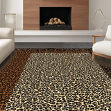Ultra Soft Area Rug, Non Slip, Stain Resistant, Washable Area Rugs for Living Room, Bedroom, Luxurious Warm Toned Decor(Brown)
