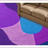 Ultra Soft Area Rug, Non Slip, Stain Resistant, Washable Area Rugs for Living Room, Bedroom, Modern Abstract Dining Space Non-Slip Carpet(Purple)