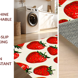 Ultra Soft Area Rug, Non Slip, Stain Resistant, Washable Area Rugs for Living Room, Bedroom, Playful Plush Fruit Design(Red)