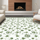 Ultra Soft Area Rug, Non Slip, Stain Resistant, Washable Area Rugs for Living Room, Bedroom, Collegiate Sage Green Aesthetic(White)