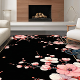 Ultra Soft Area Rug, Non Slip, Stain Resistant, Washable Area Rugs for Living Room, Bedroom, Sophisticated Multi-Tone Floral Composition(Pink)