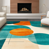Ultra Soft Area Rug, Non Slip, Stain Resistant, Washable Area Rugs for Living Room, Bedroom, Vibrant Abstract Ink Splash(Blue)