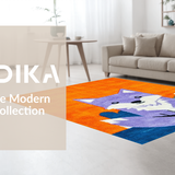Ultra Soft Area Rug, Non Slip, Stain Resistant, Washable Area Rugs for Living Room, Bedroom, Vibrant Playful Creature Aesthetic(Orange)