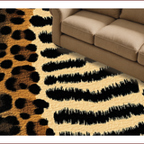 Ultra Soft Area Rug, Non Slip, Stain Resistant, Washable Area Rugs for Living Room, Bedroom, Handmade Tiger Skin Couch Decor Accent Rug(Beige)