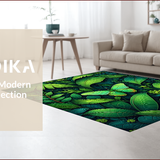 Ultra Soft Area Rug, Non Slip, Stain Resistant, Washable Area Rugs for Living Room, Bedroom, Modern Dark Green Insect Pattern Living Room Rug(Green)