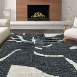 Ultra Soft Area Rug, Non Slip, Stain Resistant, Washable Area Rugs for Living Room, Bedroom, Black Bow Rug:  Boho Chic Aesthetic Decor(Black)