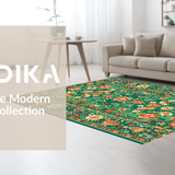 Vibrant Earthy Abstract Motif(Green)