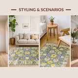 Sophisticated Floral Tiled Composition(Gray)