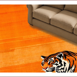 Ultra Soft Area Rug, Non Slip, Stain Resistant, Washable Area Rugs for Living Room, Bedroom, Sophisticated Natural Patterned Décor(Orange)