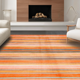 Ultra Soft Area Rug, Non Slip, Stain Resistant, Washable Area Rugs for Living Room, Bedroom, Vintage Abstract Patterned Delight(Orange)