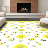 Ultra Soft Area Rug, Non Slip, Stain Resistant, Washable Area Rugs for Living Room, Bedroom, Sophisticated Grey Petal Aesthetic(Yellow)