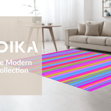 Vibrant Rainbow Wave Motif(Pink)