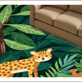 Ultra Soft Area Rug, Non Slip, Stain Resistant, Washable Area Rugs for Living Room, Bedroom, Colorful Nature-Inspired Design(Green)