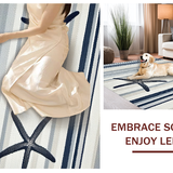 Artistic Grey and White Stripe Blend(Blue)