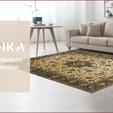Ultra Soft Area Rug, Non Slip, Stain Resistant, Washable Area Rugs for Living Room, Bedroom, Elegant Neutral Paisley Aesthetic(Beige)