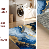 Elegant Wavy Marble Aesthetic(Blue)