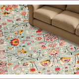 Ultra Soft Area Rug, Non Slip, Stain Resistant, Washable Area Rugs for Living Room, Bedroom, Chic Boho Nature-Inspired Design(Beige)