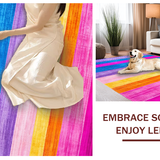 Ultra Soft Area Rug, Non Slip, Stain Resistant, Washable Area Rugs for Living Room, Bedroom, Charming Kid-Friendly Textured Art(Purple)