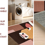 Ultra Soft Area Rug, Non Slip, Stain Resistant, Washable Area Rugs for Living Room, Bedroom, Charming Earthy Tones Animal Print(Brown)