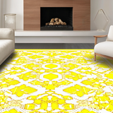 Ultra Soft Area Rug, Non Slip, Stain Resistant, Washable Area Rugs for Living Room, Bedroom, Stylish Minimalist Yellow Accent(Yellow)