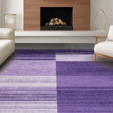 Ultra Soft Area Rug, Non Slip, Stain Resistant, Washable Area Rugs for Living Room, Bedroom, Floral Gray Purple Contrast(Purple)