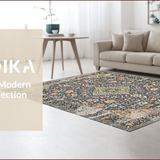 Ultra Soft Area Rug, Non Slip, Stain Resistant, Washable Area Rugs for Living Room, Bedroom, Cozy Abstract Pattern Fusion(Gray)