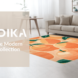 Ultra Soft Area Rug, Non Slip, Stain Resistant, Washable Area Rugs for Living Room, Bedroom, Contemporary Coral Textured Flair(Orange)
