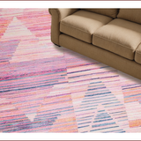 Ultra Soft Area Rug, Non Slip, Stain Resistant, Washable Area Rugs for Living Room, Bedroom, Pastel Colorful Modern Aesthetic(Pink)