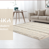 Ultra Soft Area Rug, Non Slip, Stain Resistant, Washable Area Rugs for Living Room, Bedroom, Charming Cottage-Inspired Geometric Motif(Beige)