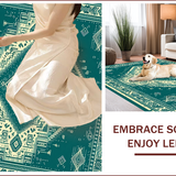 Ultra Soft Area Rug, Non Slip, Stain Resistant, Washable Area Rugs for Living Room, Bedroom, Vintage Style Entryway Washable Soft Area Rug(Green)