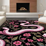 Ultra Soft Area Rug, Non Slip, Stain Resistant, Washable Area Rugs for Living Room, Bedroom, Contemporary Soft Floral Vibe(Pink)
