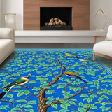 Sunny Tropical Bird and Botanical Fusion(Blue)