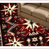 Ultra Soft Area Rug, Non Slip, Stain Resistant, Washable Area Rugs for Living Room, Bedroom, Rustic Texas Star Farmhouse Kitchen Anti-Fatigue Mat(Red)