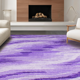 Ultra Soft Area Rug, Non Slip, Stain Resistant, Washable Area Rugs for Living Room, Bedroom, Lively Shaggy Patterned Textile(Purple)